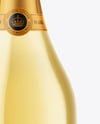 Clear Glass White Champagne Bottle Mockup