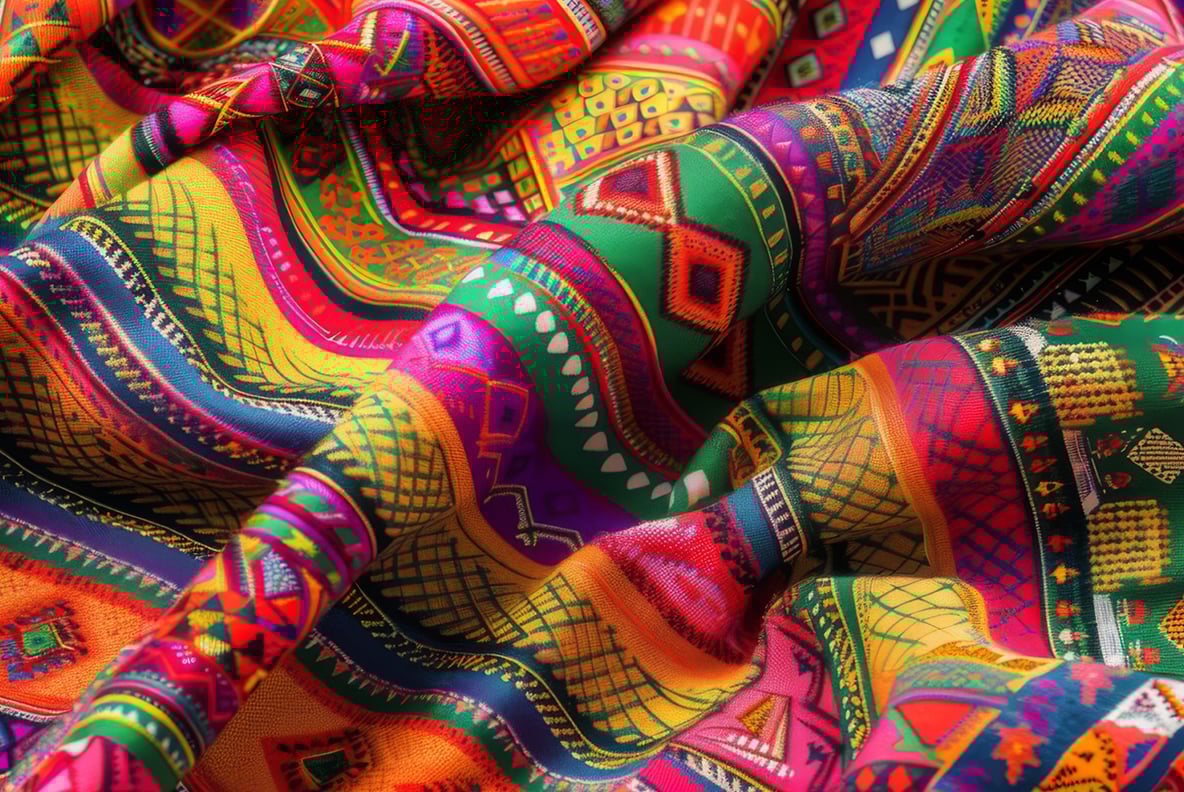 South American Fabric Patterns - 48 images