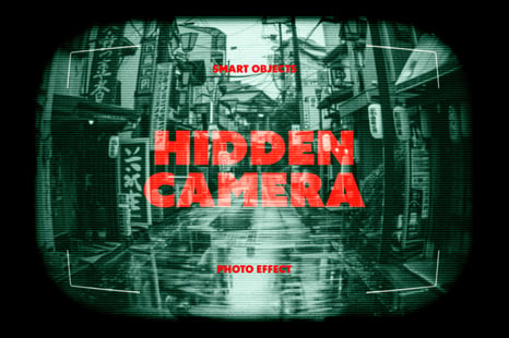 Hidden Camera Photo Effect - Glitched