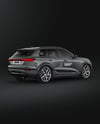 Electric Premium SUV Mockup - Back Half Side View