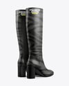 Pair of Women's High-Knee Boot Mockup