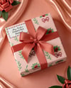 Christmas Gift Box with Pink Bow Mockup