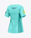 Women's Medical Shirt Mockup - Back Half Side View