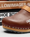 Pair of Clogs with Shoe Box Mockup
