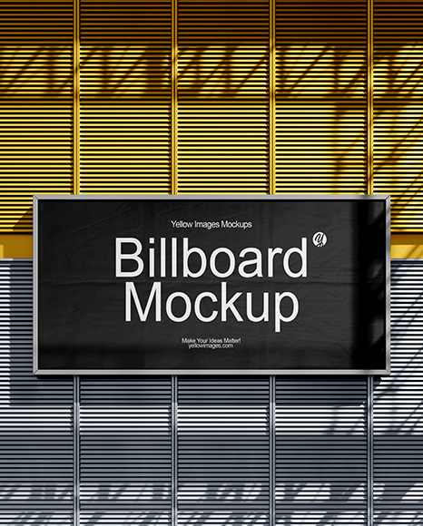 Street Billboard on a Wall Mockup