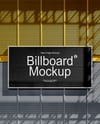 Street Billboard on a Wall Mockup