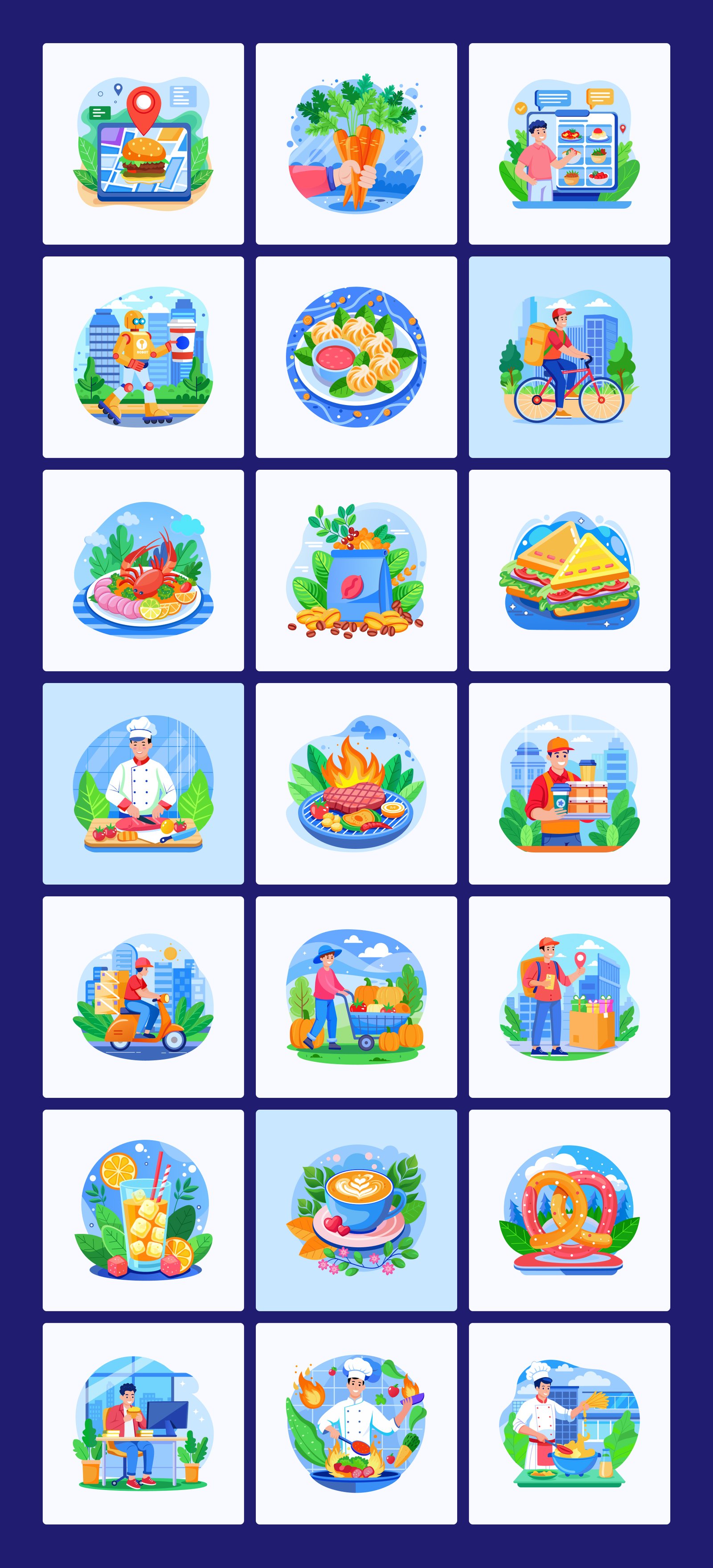 Food Illustration Art Set