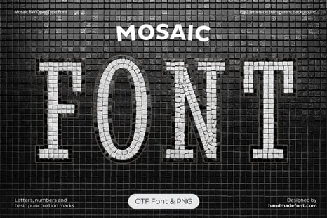 Mosaic BW Font - Fonts