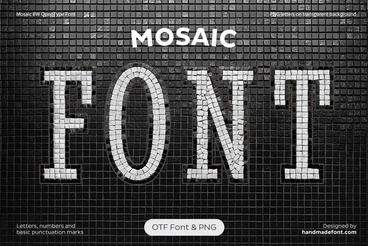 Mosaic BW Font