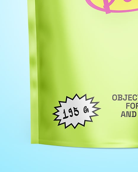Matte Metallic Pouch Mockup