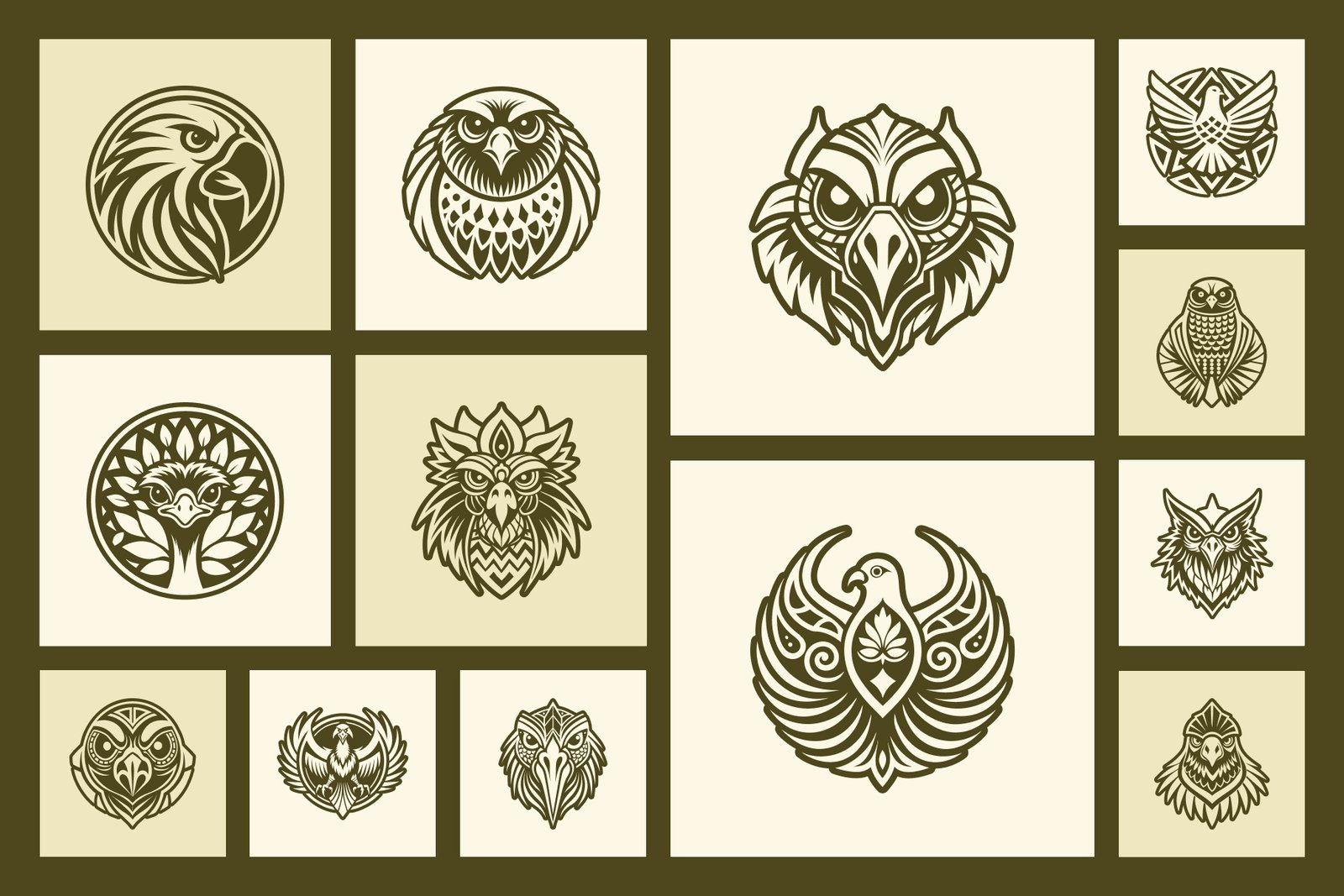 Bird Logo Art Set