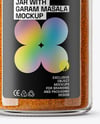 Glass Jar with Garam Masala Seasoning Mockup