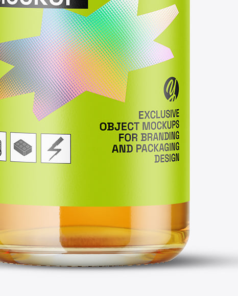 Apple Juice Bottle Mockup