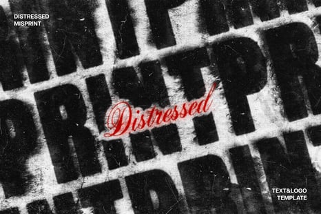 Distressed Misprint Text Effect - Add-Ons