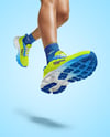 Running Shoes on Women's Leg Mockup