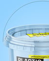 Clear Plastic Bucket with Handle Mockup