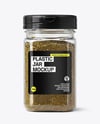 Plastic Jar with Za'atar Spice Mockup