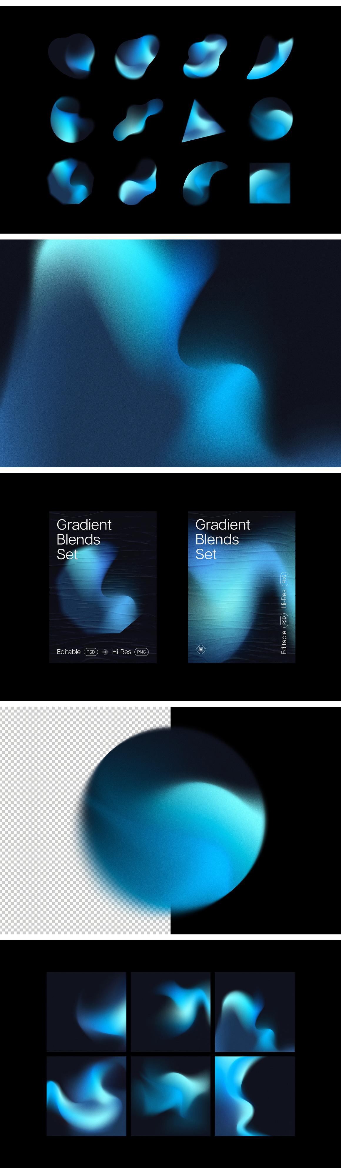 Grain Gradient Shapes Collection