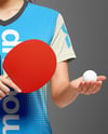 Woman Wearing Table Tennis Uniform Mockup