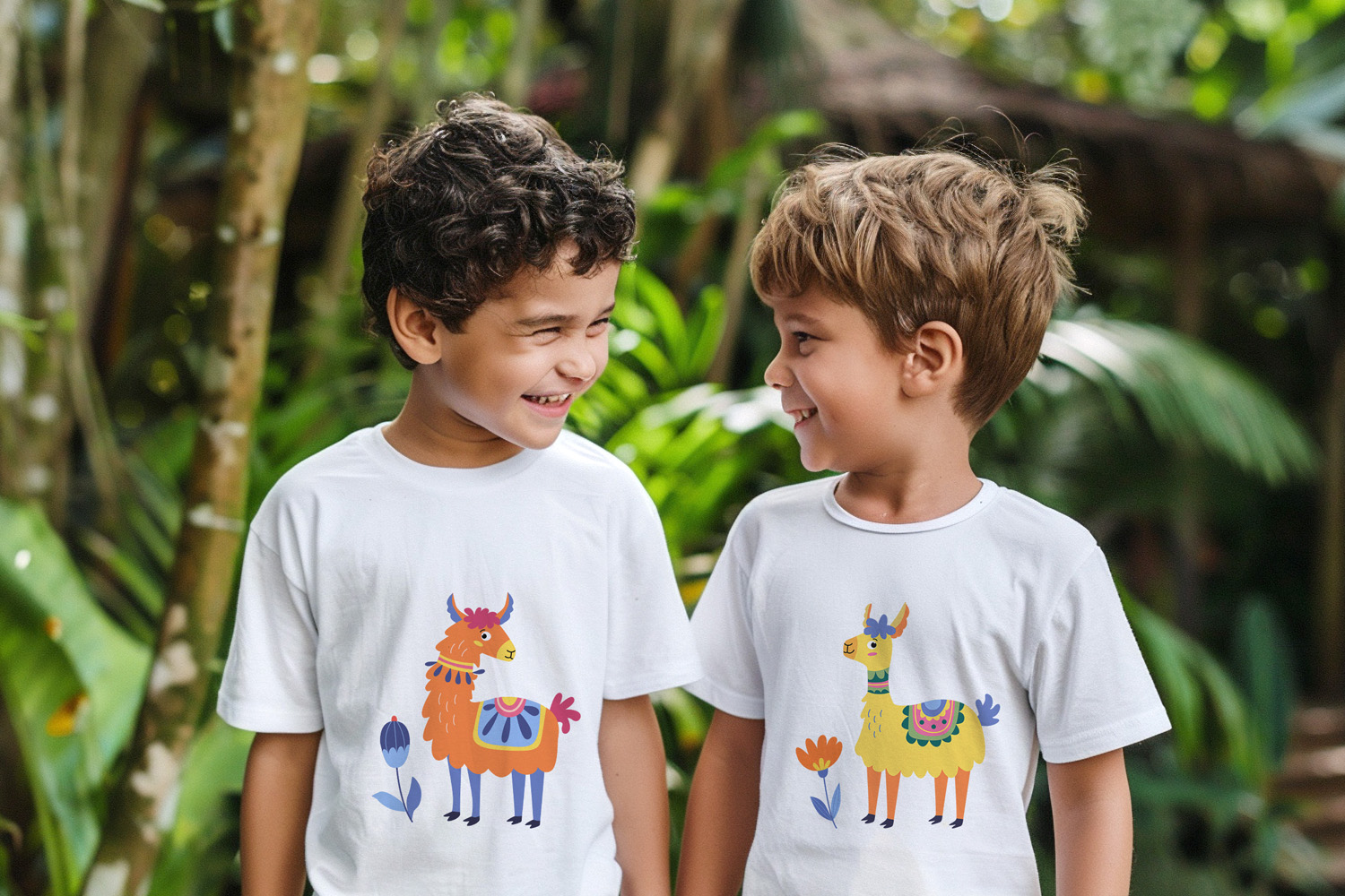 Funny Llamas Clipart and Pattern Collection