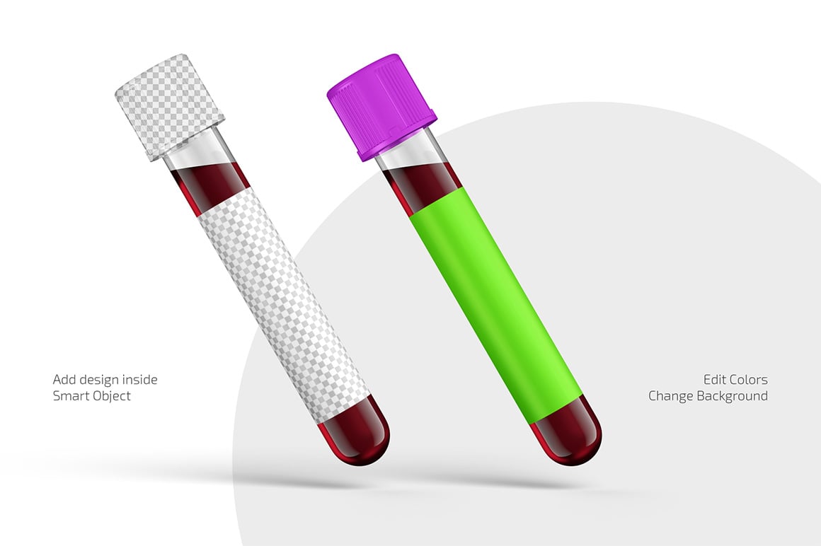 Blood Test Tube Mockup Set