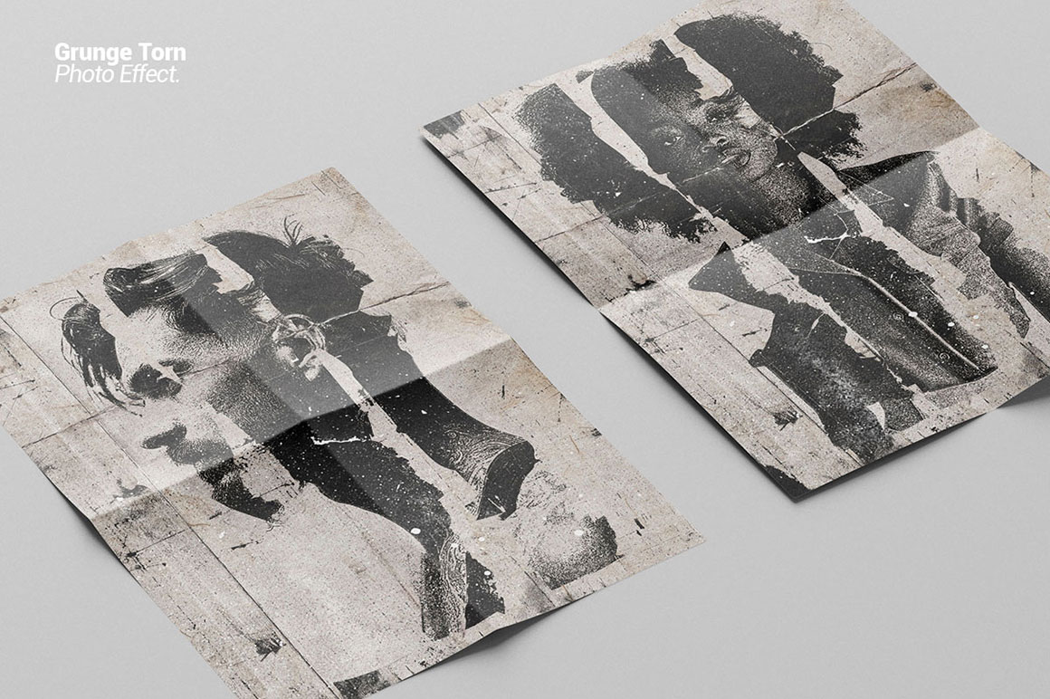 Grunge Torn Photo Effect