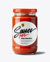 Glass Jar with Tomato Paste Mockup