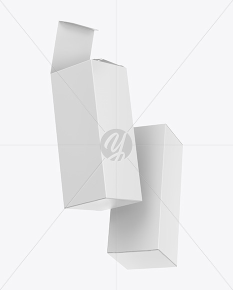 Two Flying Paper Boxes Mockup