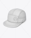 Ripstop Snapback Cap Mockup - Half Side View (High-Angle Shot)