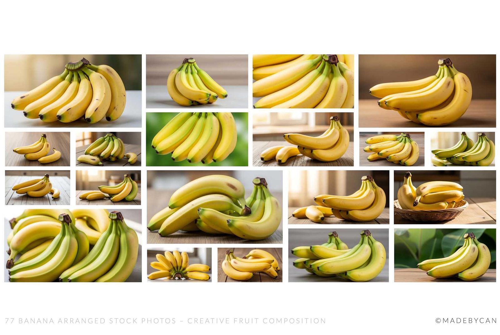 77 Banana Arranged Stock Photos – Creative Fruit Composition