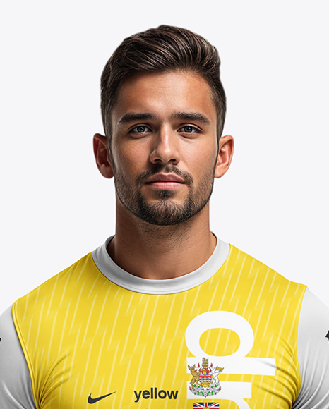 Man Wearing a Full Soccer Kit Mockup