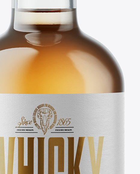 200ml Oslo Whiskey Bottle Mockup