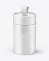 Matte Paper Tube with Pull Tab Mockup