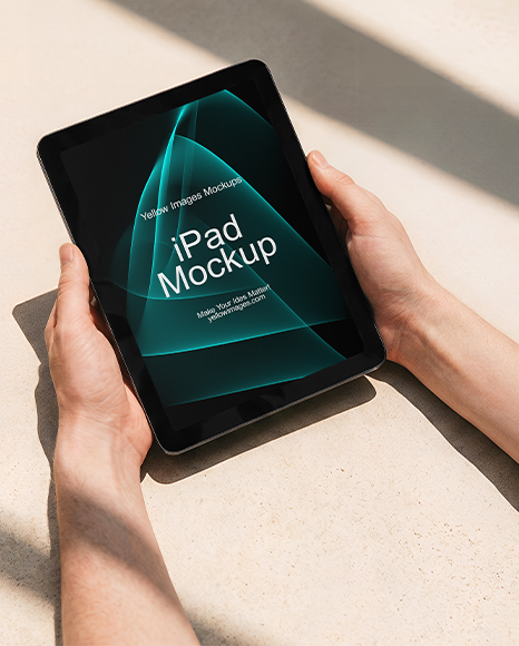 Ipad in Hands Mockup - PSD Mockups