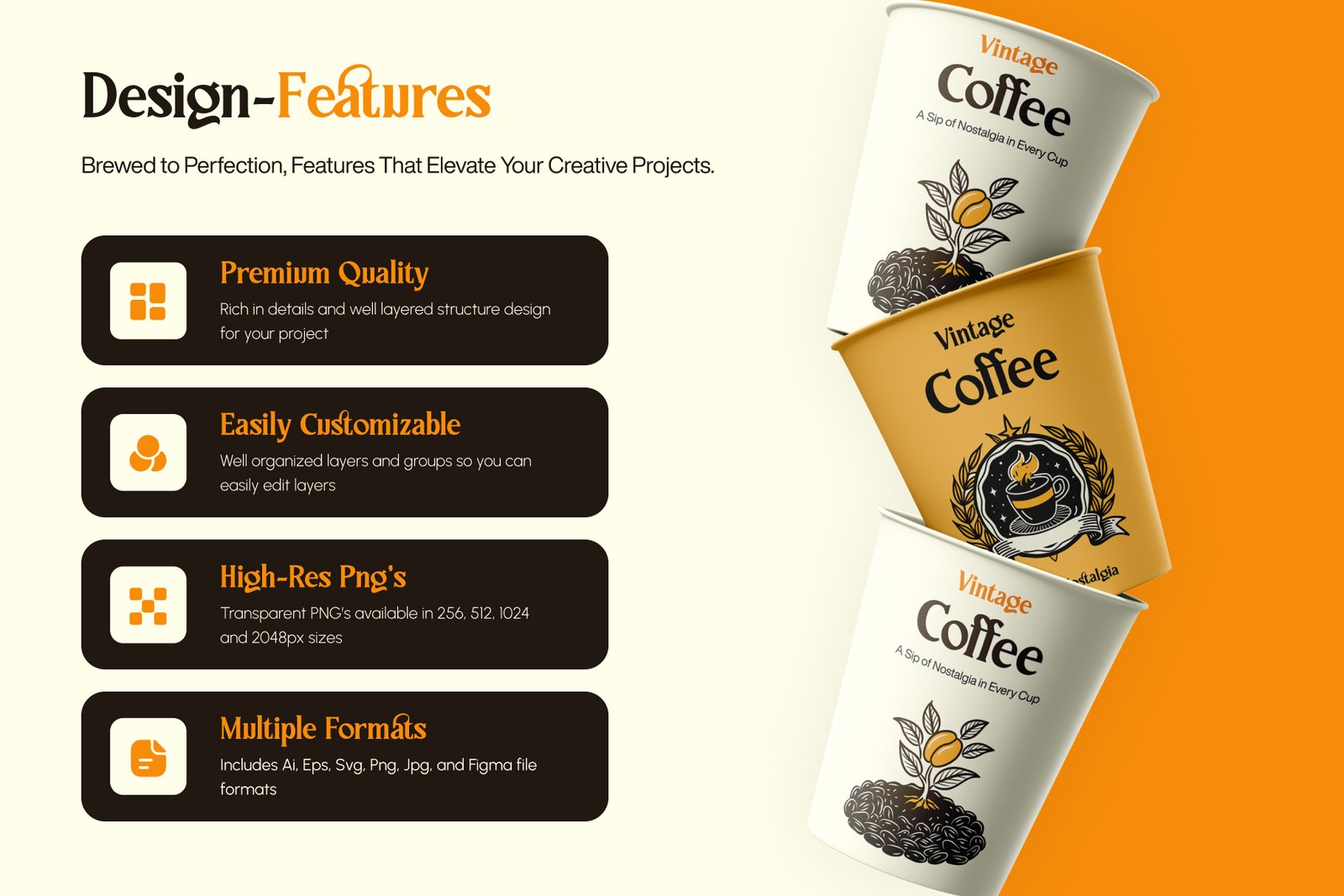 Vintage Coffee Vector Icons