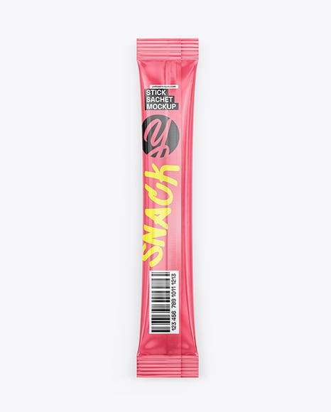 Glossy Stick Sachet Mockup - Stick pack mockup