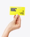 Business Card in a Hand Mockup