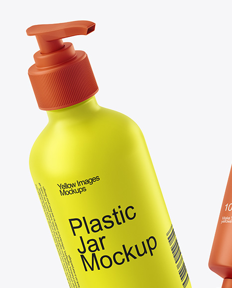 Pump Bottle with Tube Mockup