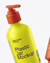 Pump Bottle with Tube Mockup