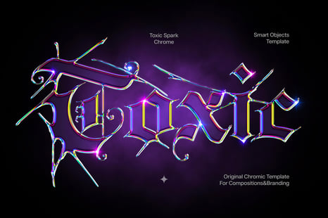Toxic Spark Chrome Text Effect - Add-Ons