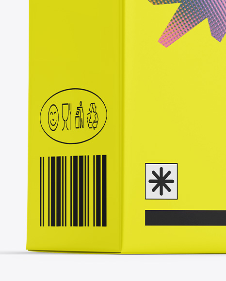 Paper Box Mockup – Half Side View