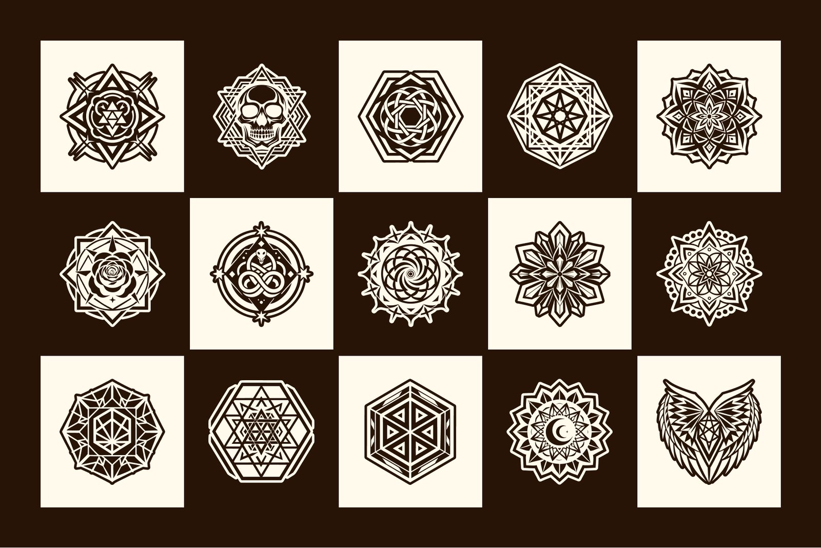 Geometric Symbols Art Set