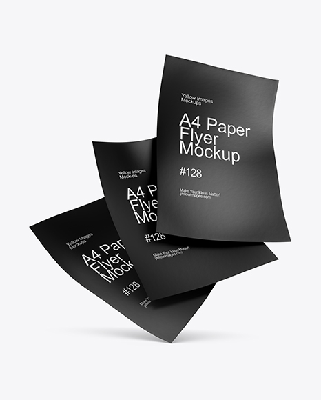 Three A4 Flyers Mockup