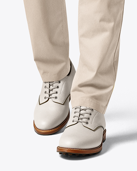 Man Wearing Golf Shirt and Chinos Mockup