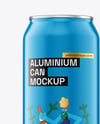 Aluminium Drink Can with Glossy Finish Mockup
