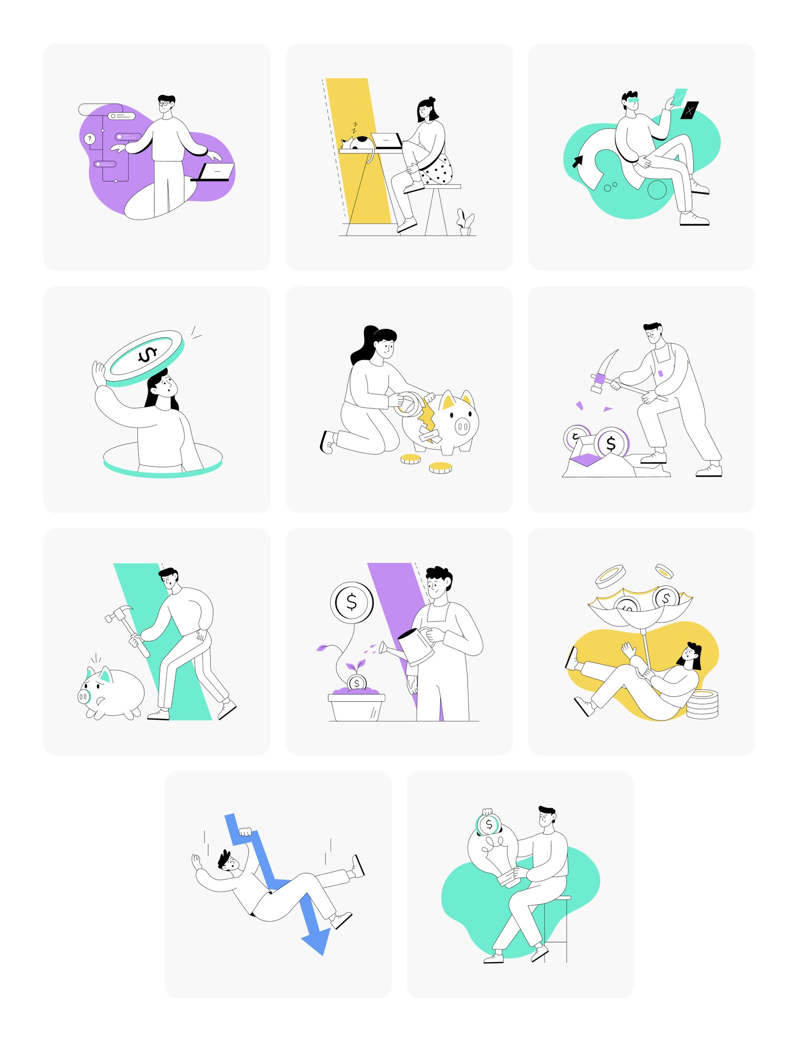Work Illustrations Bundle