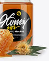 Jar with Eucalyptus Honey Mockup
