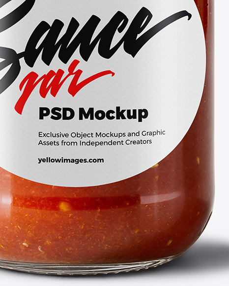 Jar with Marinara Sauce Mockup