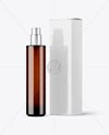 Amber Glass Perfume Bottle with Box Mockup
