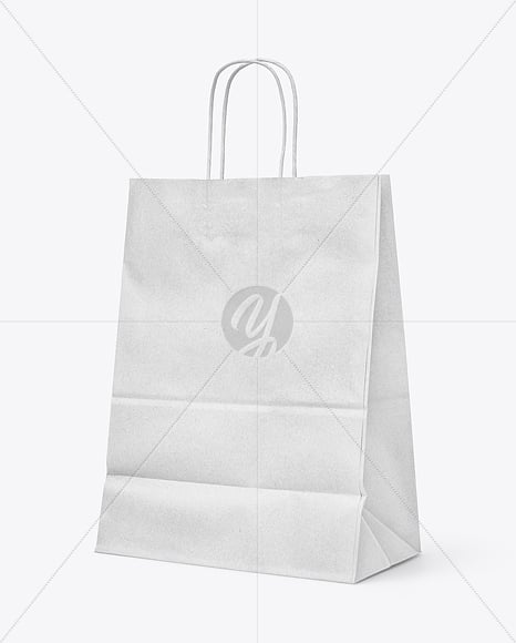 Kraft Paper Bag with Handles Mockup
